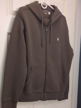 🍫 Polo by Ralph Lauren Chocolate Full-Zip Hooded Sweatshirt